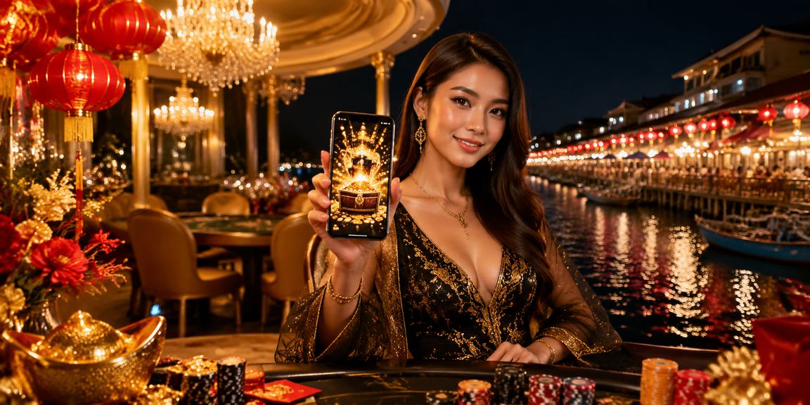 Pemain menggunakan kasino mudah alih Malaysia gaya Melayu dengan telefon pintar